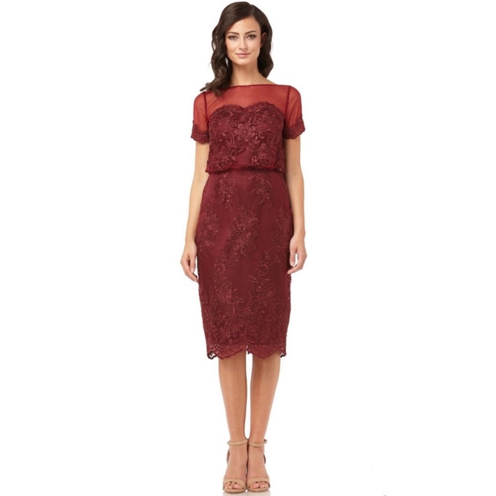 BOGO JS Collections Blouson Midi Dress New $315